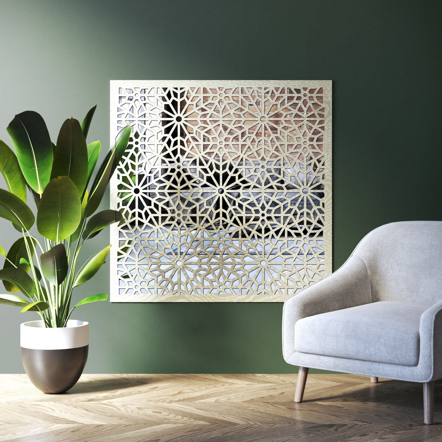 Alnara indoor decorative mirrored panel