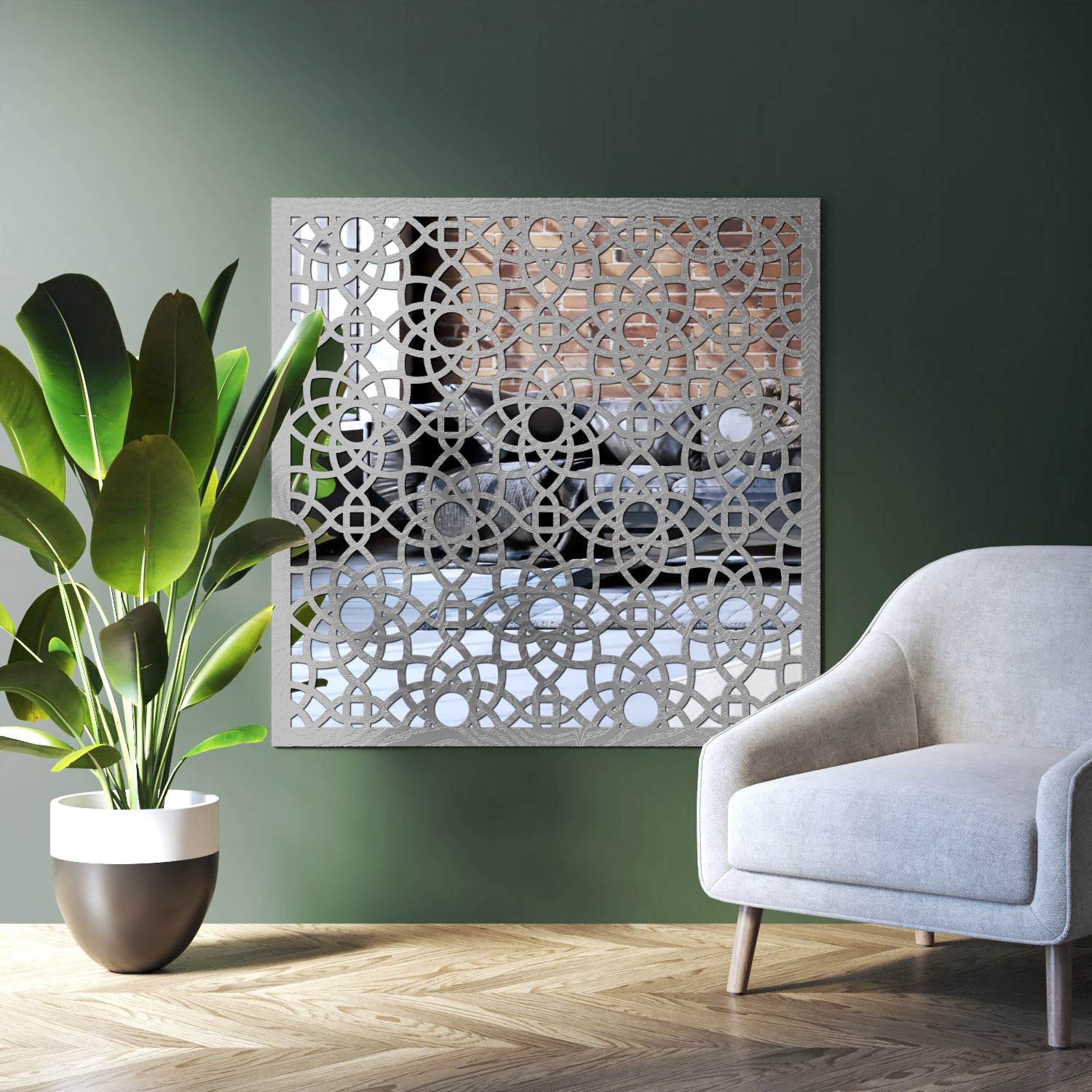 Ambar indoor decorative mirrored panel