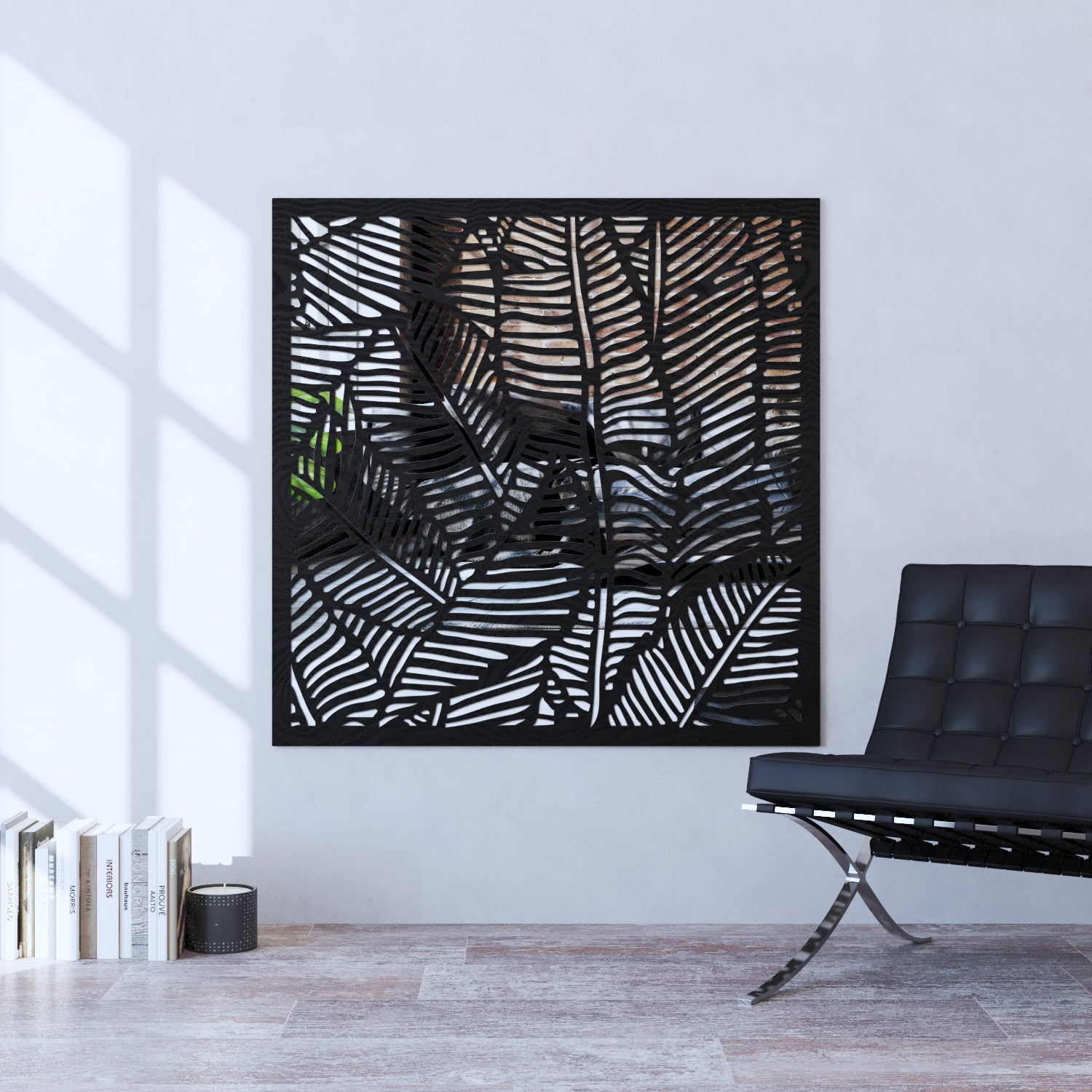 Feather Indoor Decorative mirrored Panel