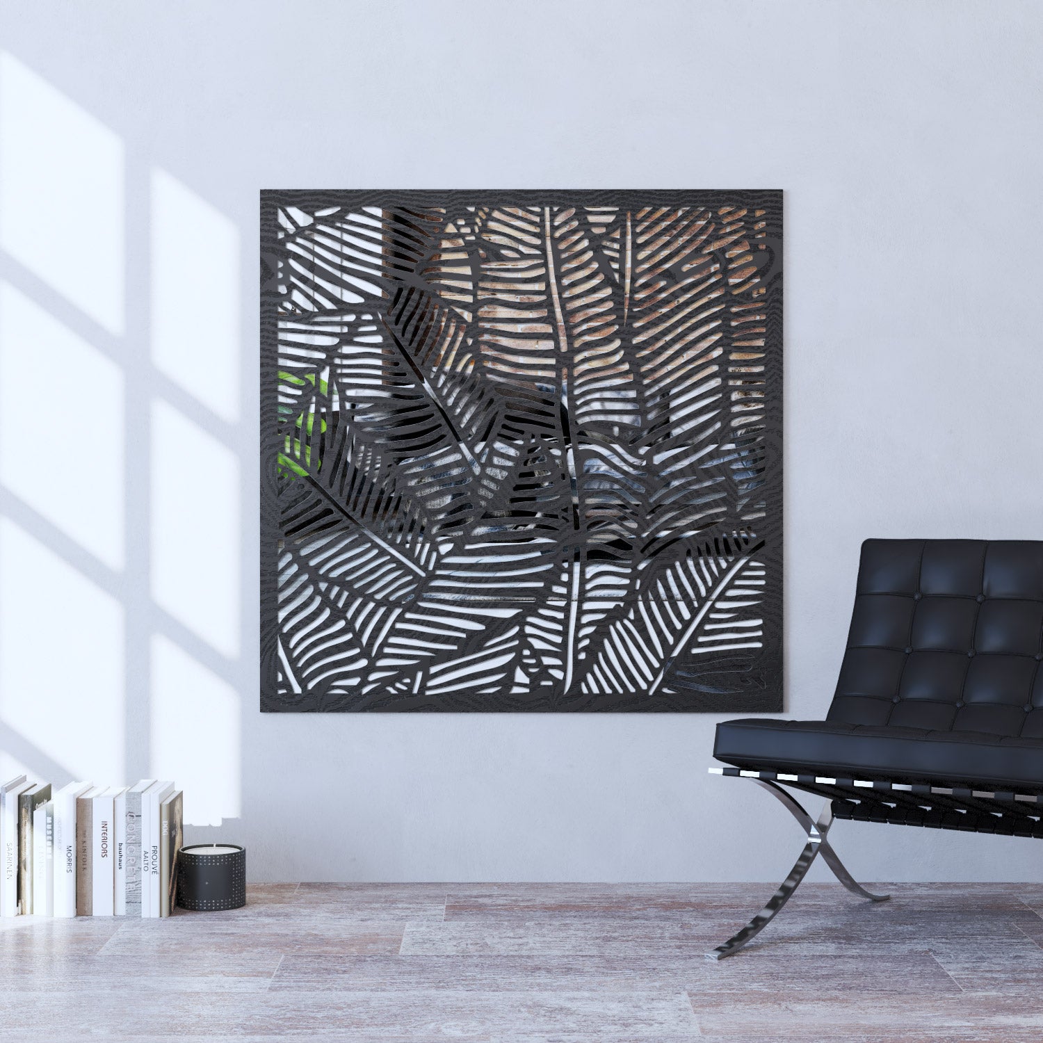 Feather Indoor Decorative mirrored Panel