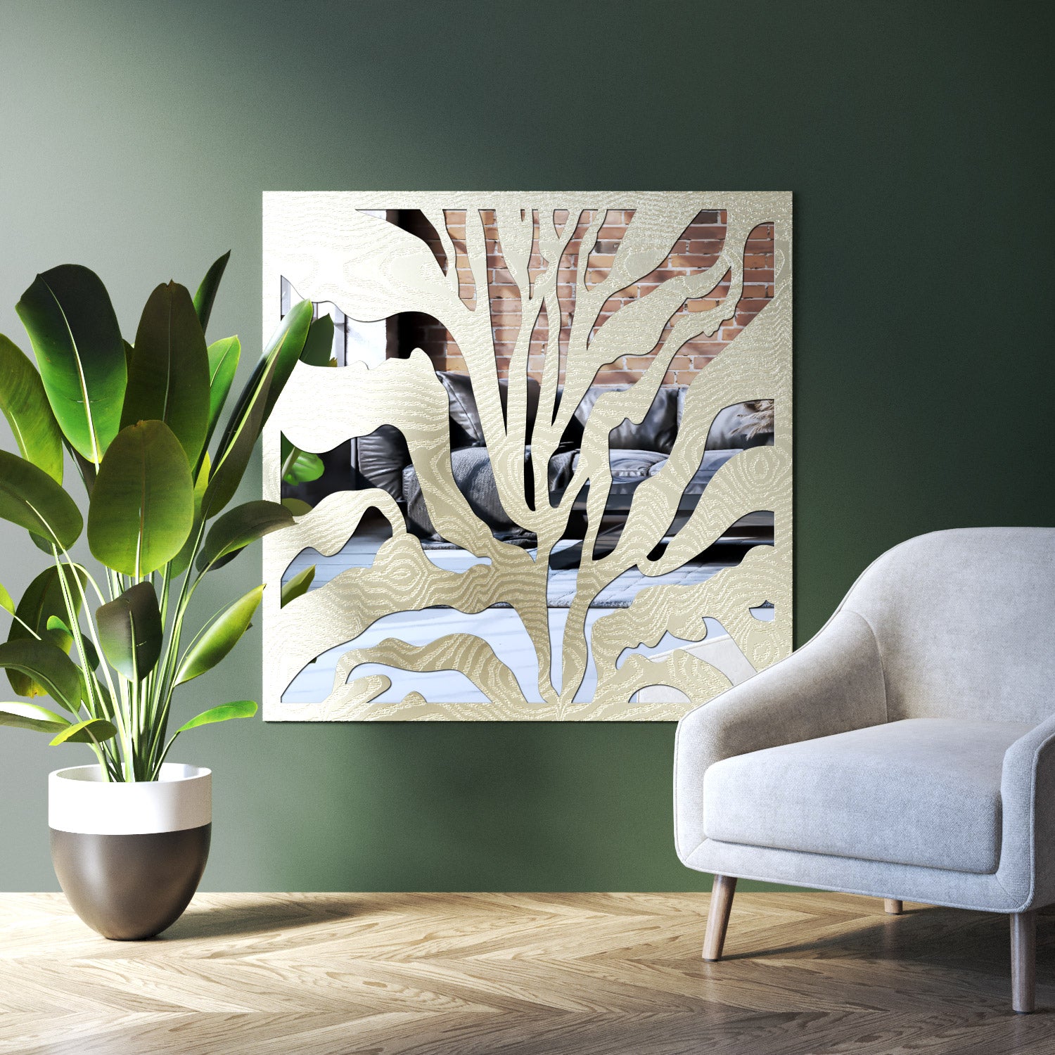 Malawi indoor decorative mirrored panel
