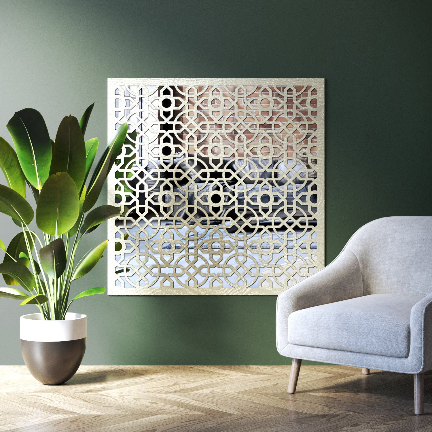 Nabila indoor decorative mirrored panel