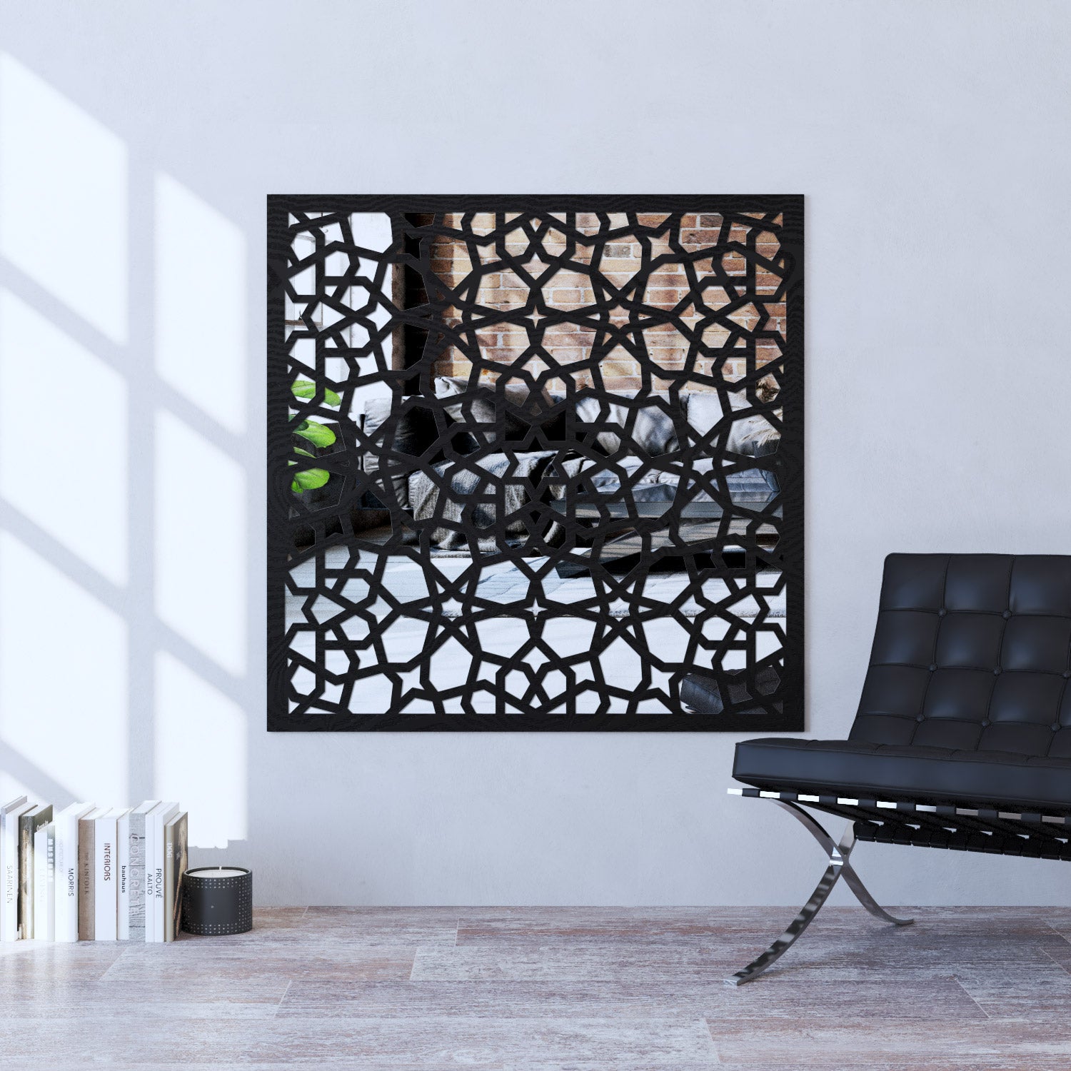 Nazira indoor decorative mirrored panel