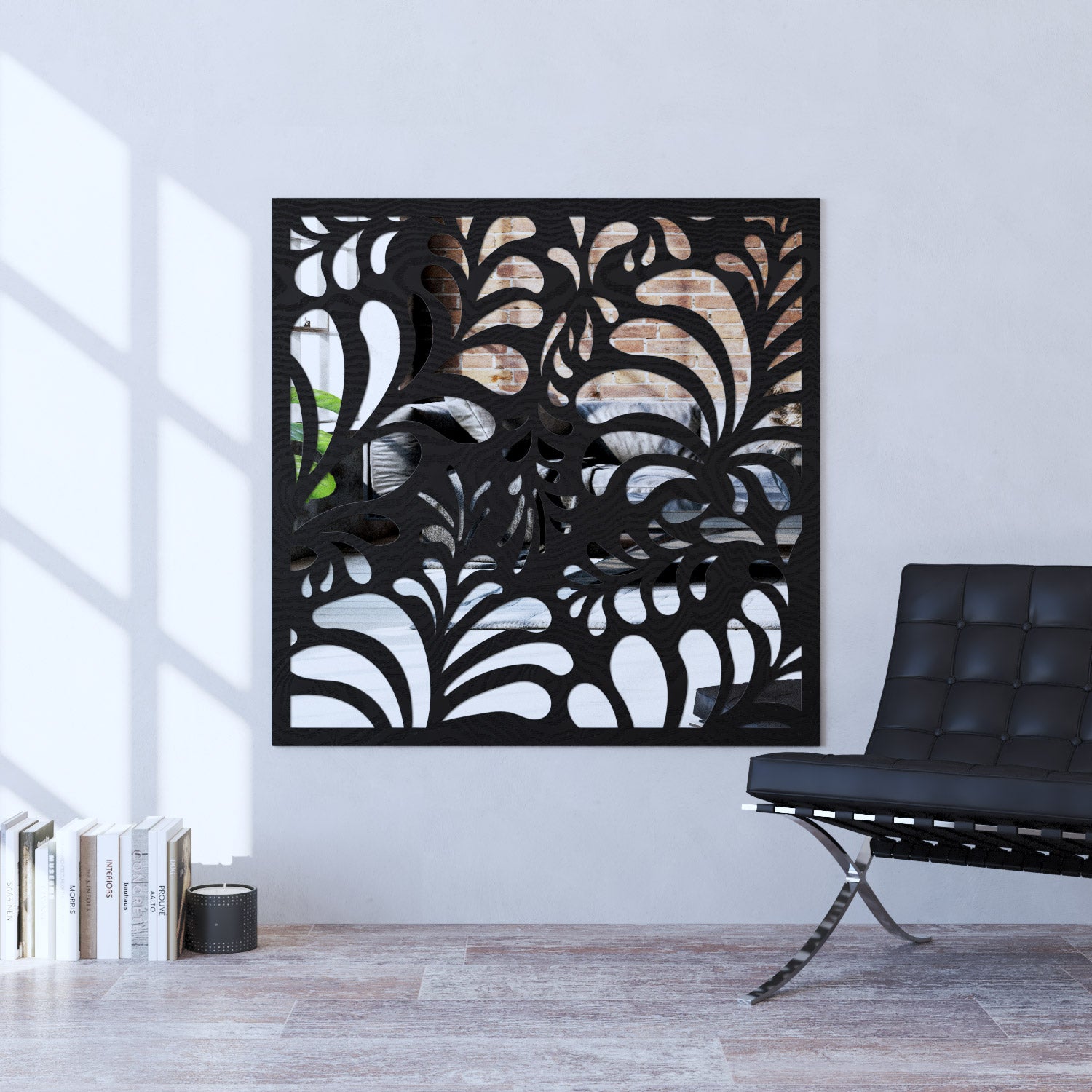 Petal indoor decorative mirrored panel