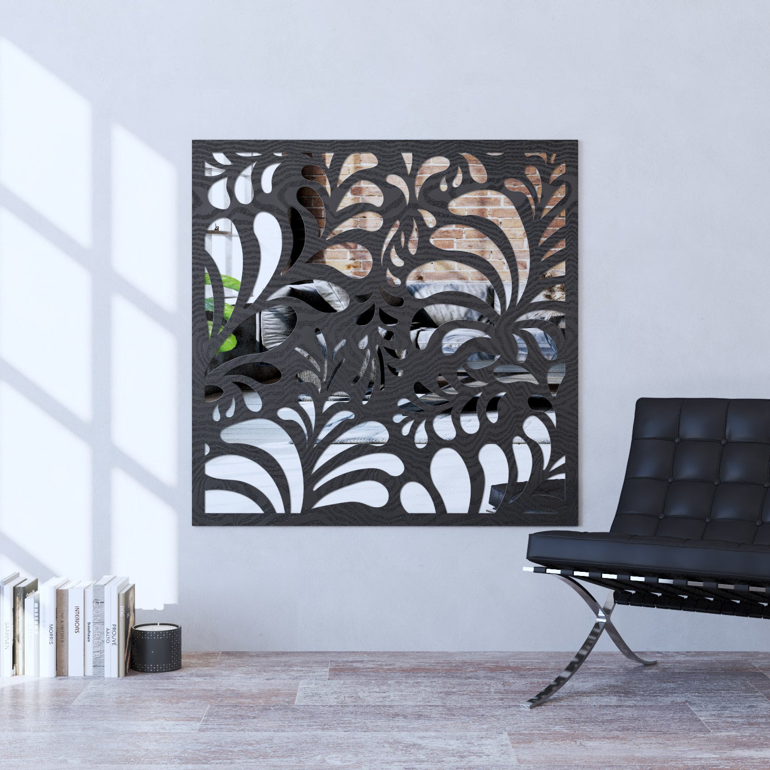 Petal indoor decorative mirrored panel