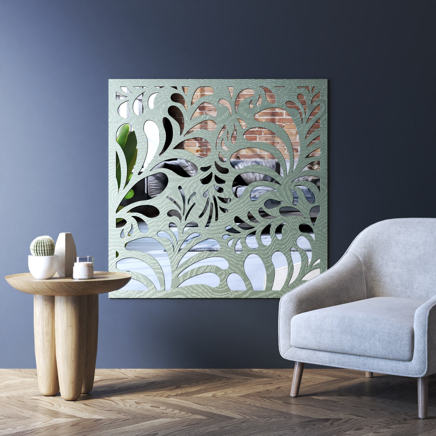 Petal indoor decorative mirrored panel