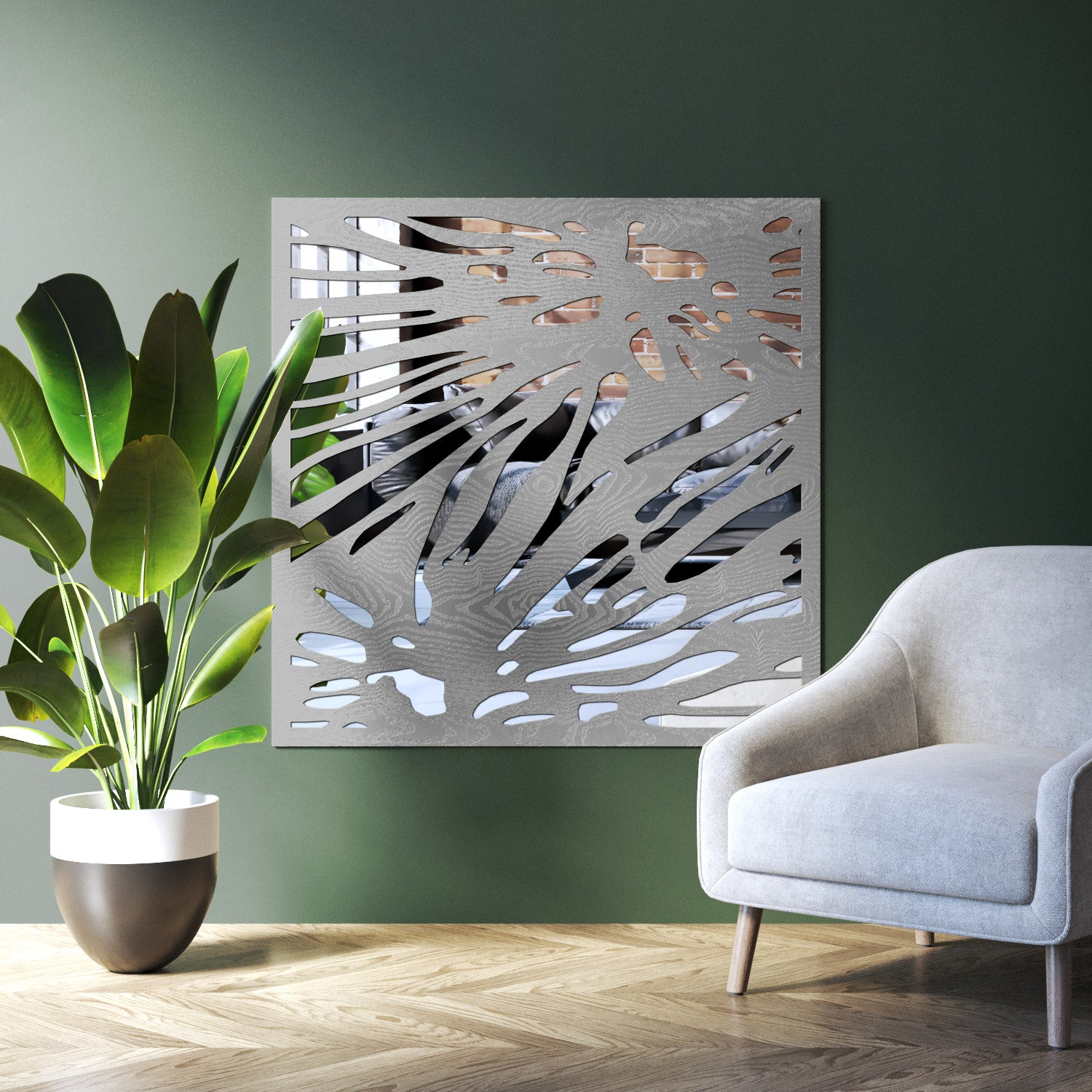 Poppy indoor decorative mirrored panel