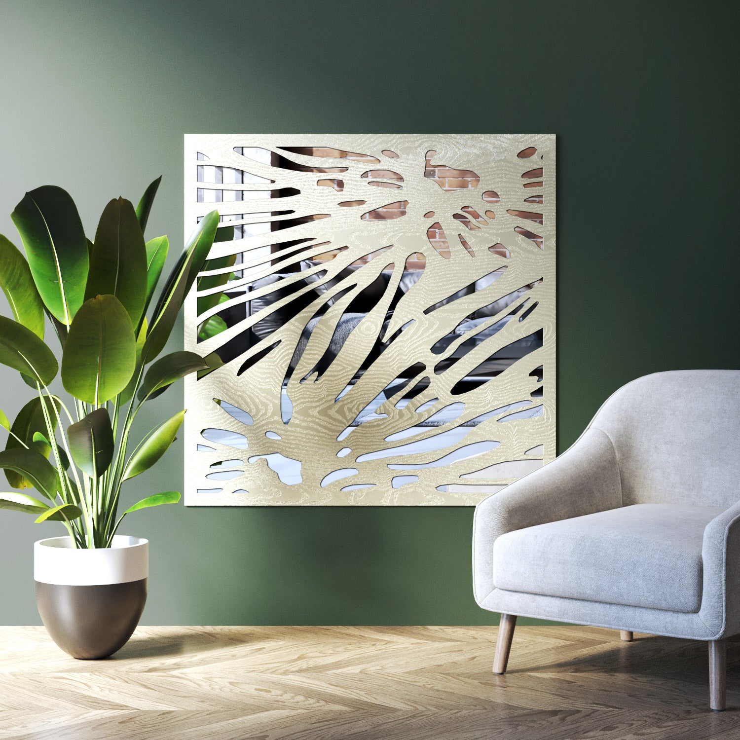 Poppy indoor decorative mirrored panel