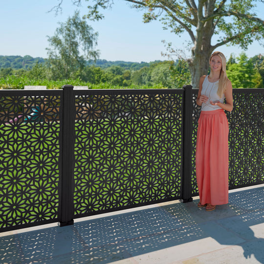 Narwa Decorative Fence - 120x120cm - with our aluminium posts