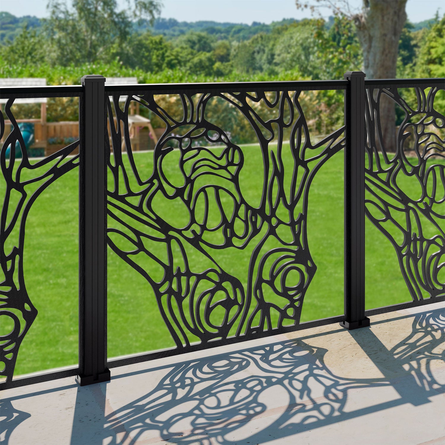 Nature Decorative Fence - 120x120cm - with our aluminium posts