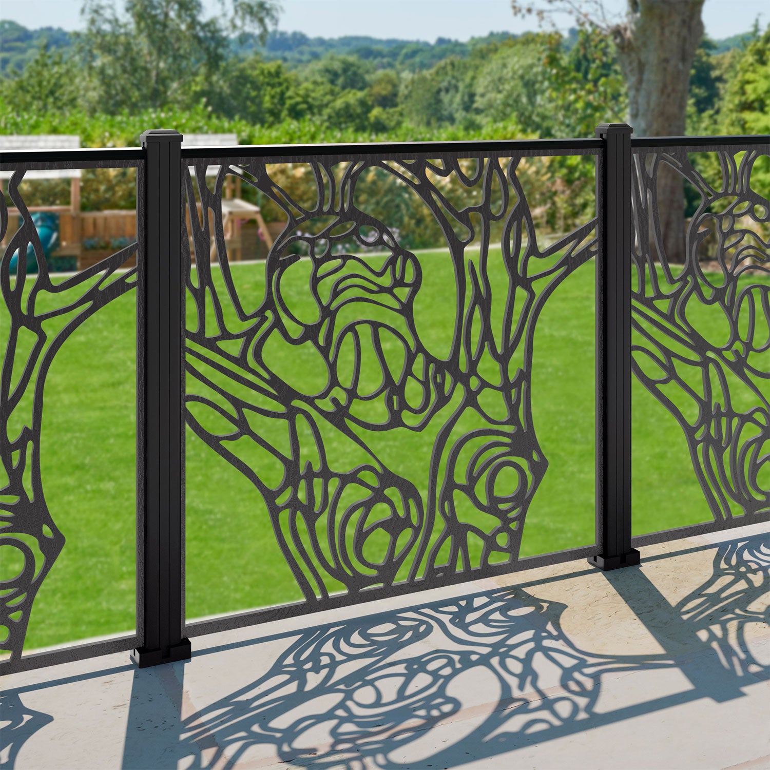 Nature Decorative Fence - 120x120cm - with our aluminium posts