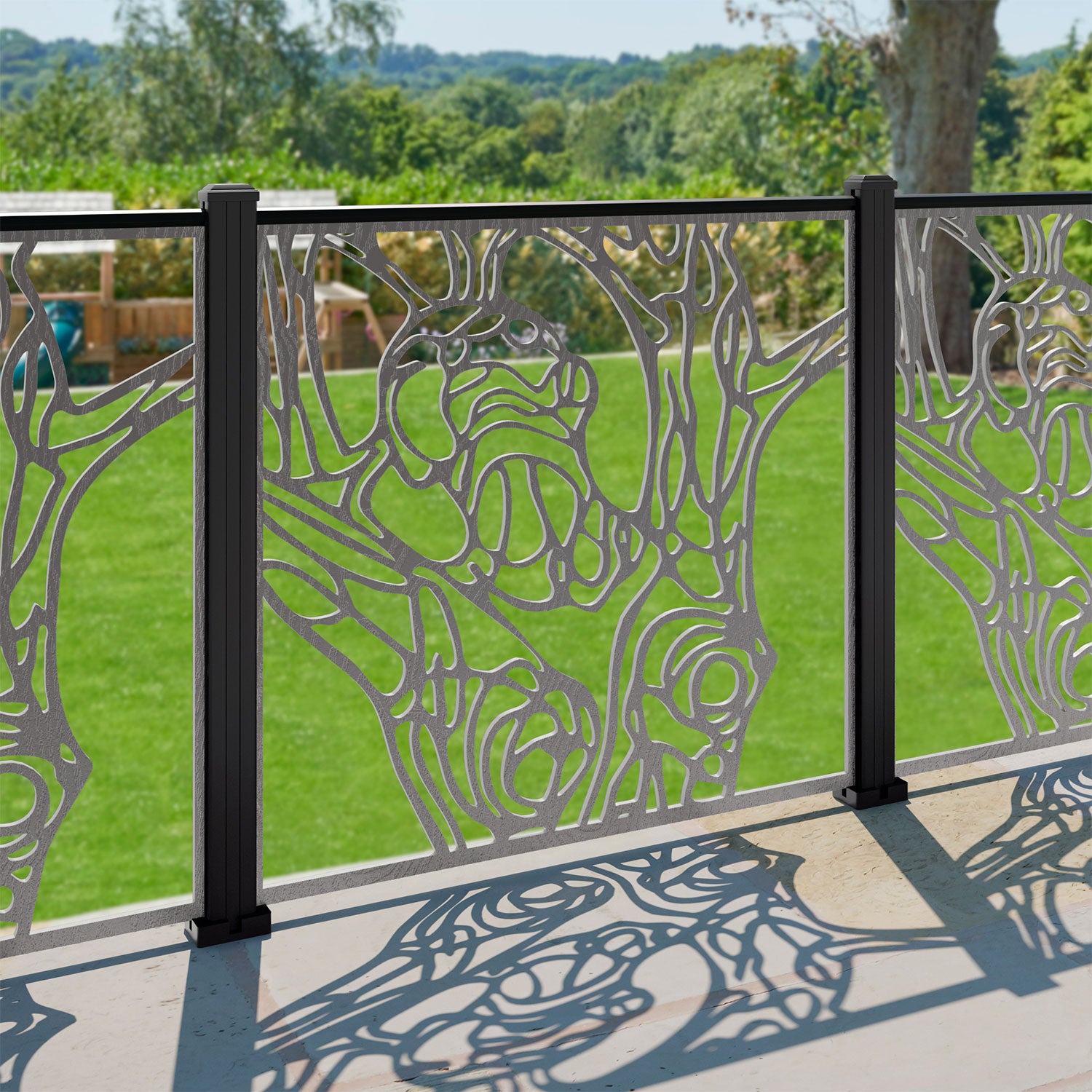 Nature Decorative Fence - 120x120cm - with our aluminium posts