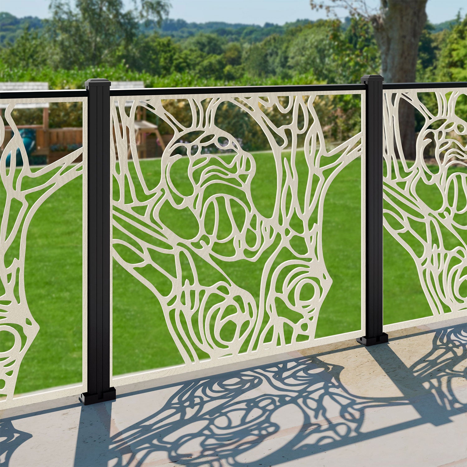 Nature Decorative Fence - 120x120cm - with our composite posts