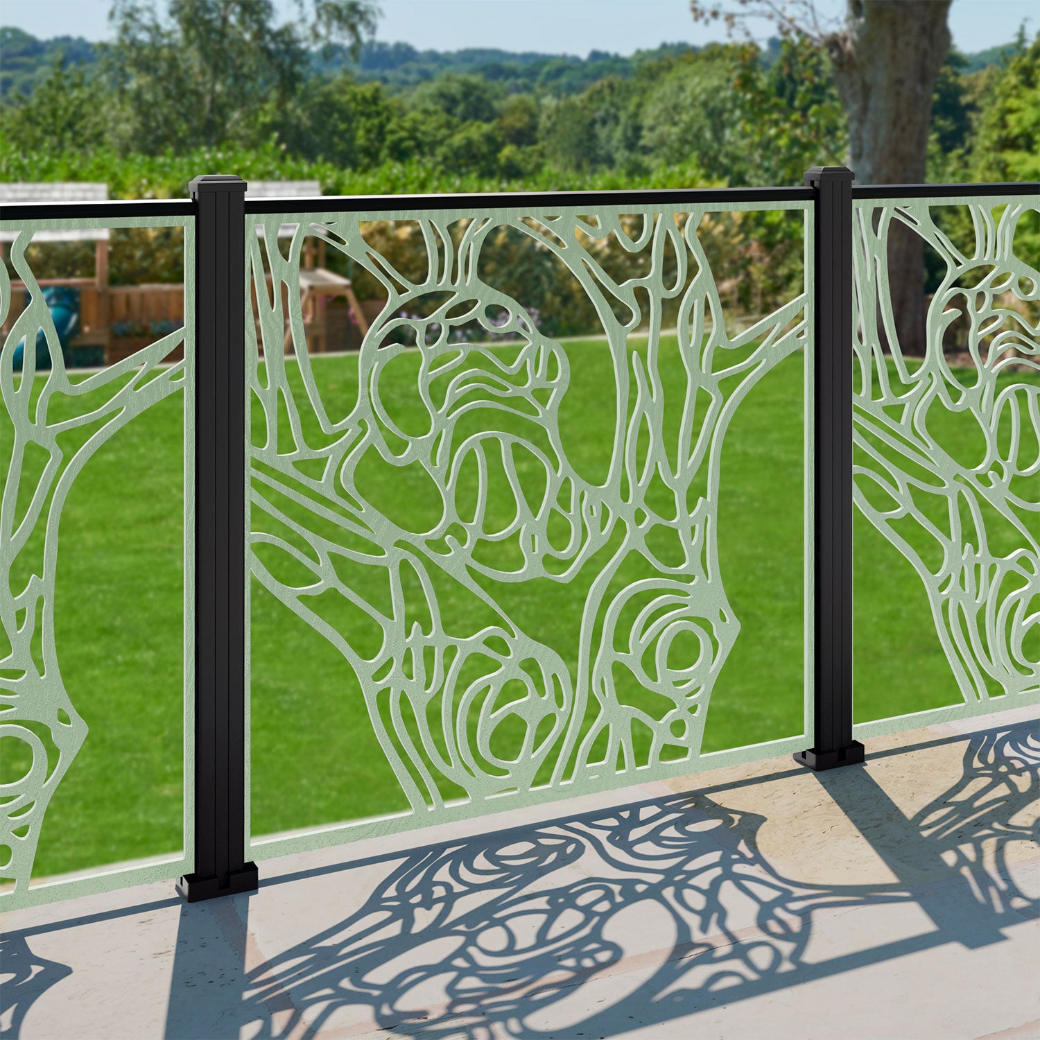 Nature Decorative Fence - 120x120cm - with our aluminium posts