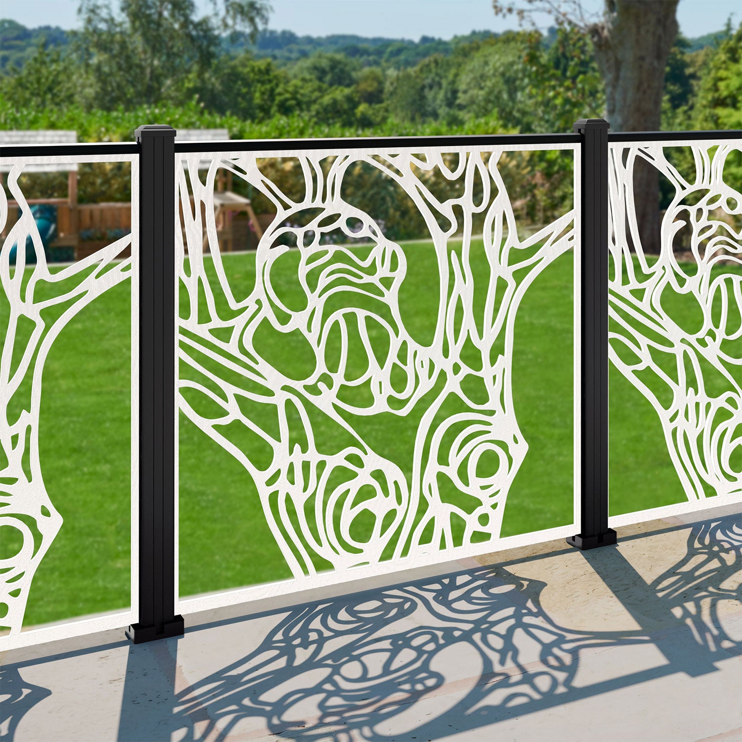 Nature Decorative Fence - 120x120cm - with our aluminium posts