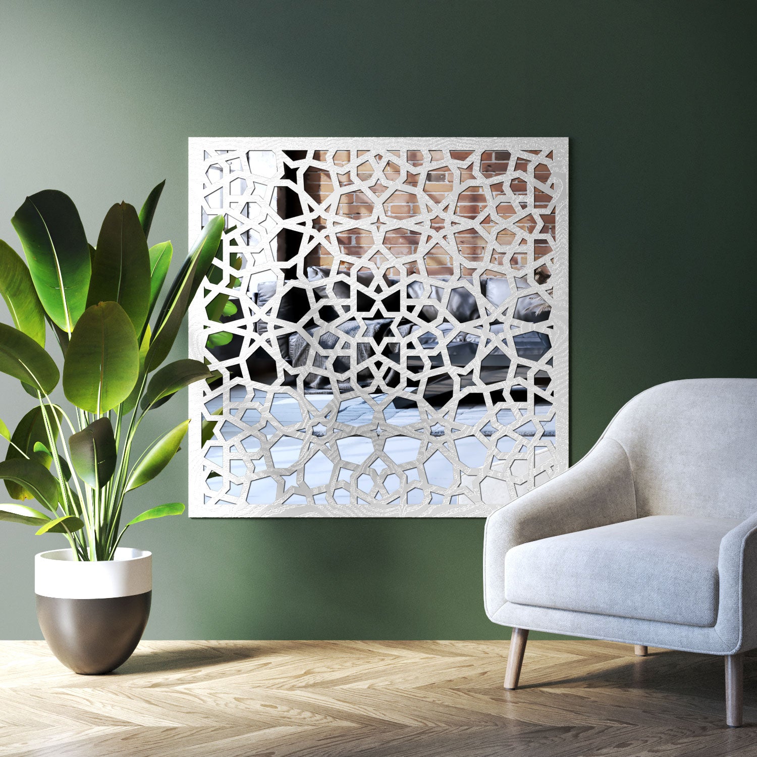 Nazira indoor decorative mirrored panel