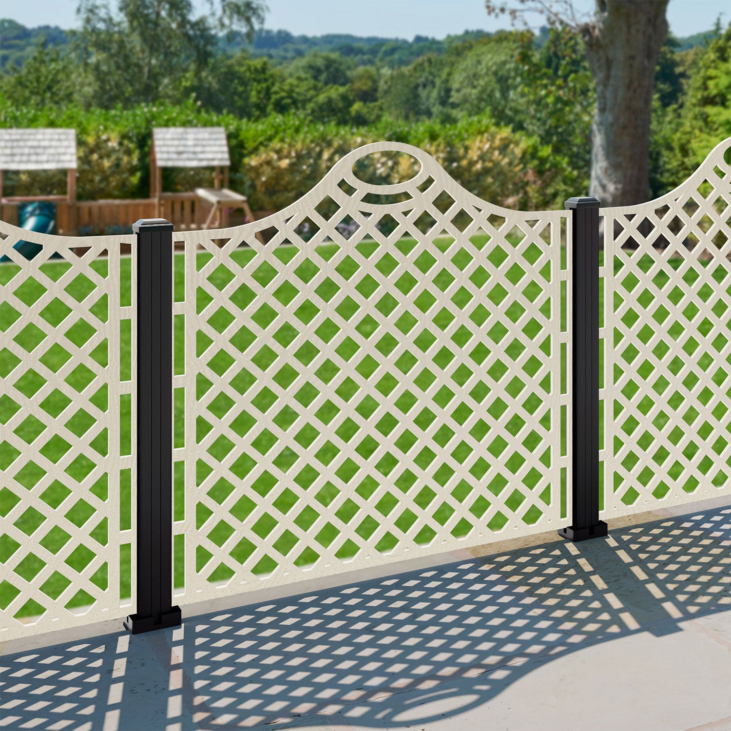 Oxford Decorative Fence - 120x120cm - with our aluminium posts