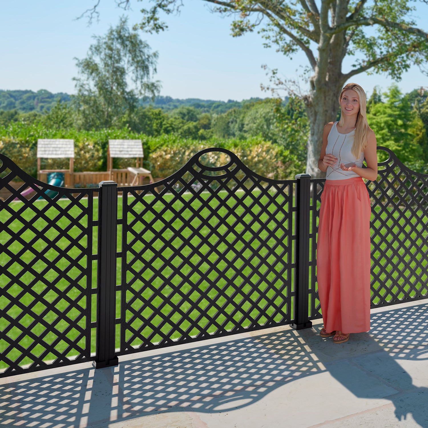 Oxford Decorative Fence - 120x120cm - with our aluminium posts