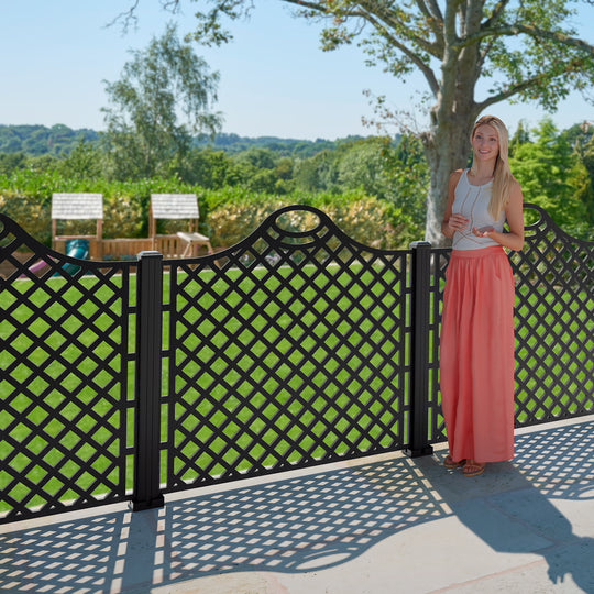 Oxford Decorative Fence - 120x120cm - with our aluminium posts