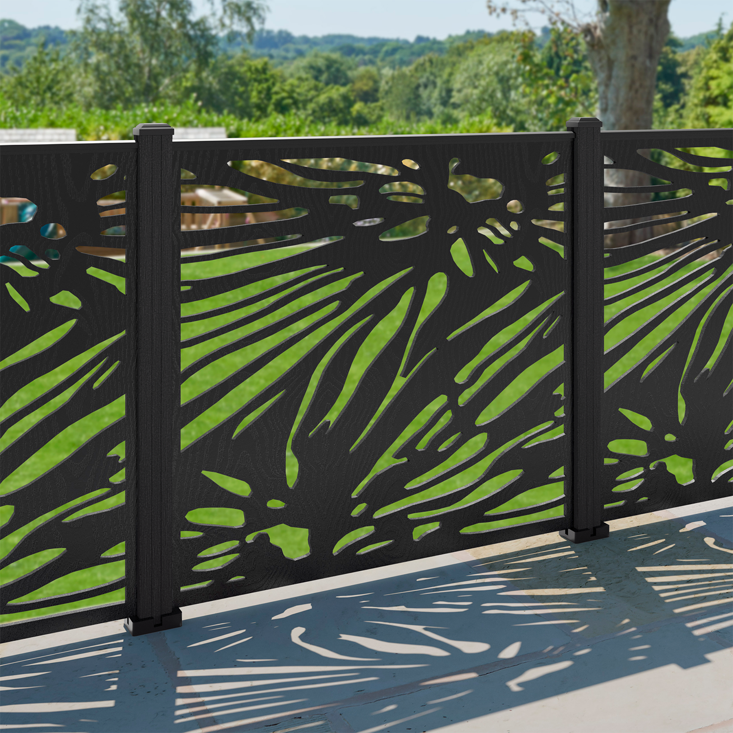 Poppy Decorative Fence - 120x120cm - with our composite posts