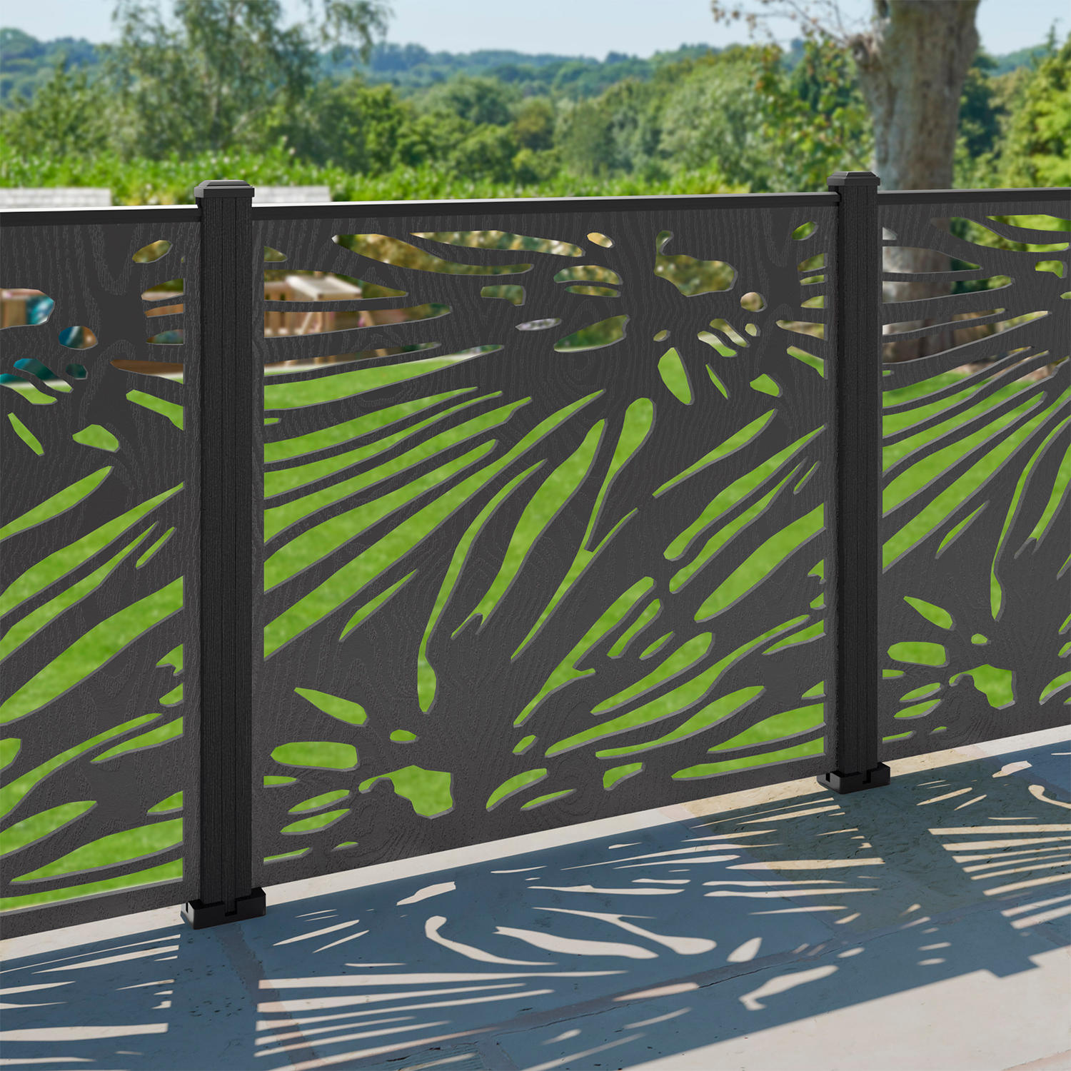 Poppy Decorative Fence - 120x120cm - with our composite posts