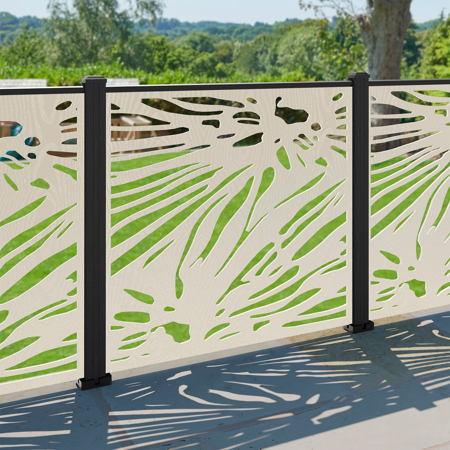 Poppy Decorative Fence - 120x120cm - with our composite posts