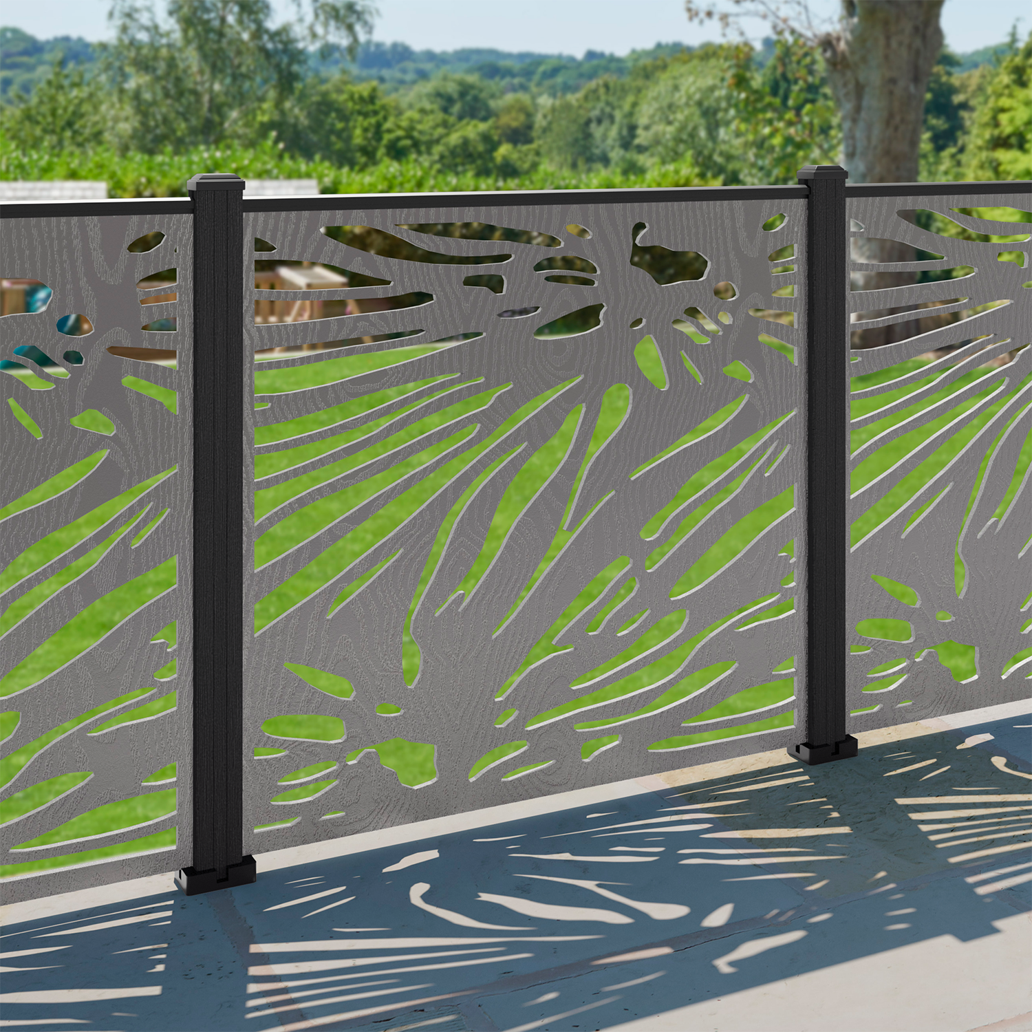 Poppy Decorative Fence - 120x120cm - with our composite posts