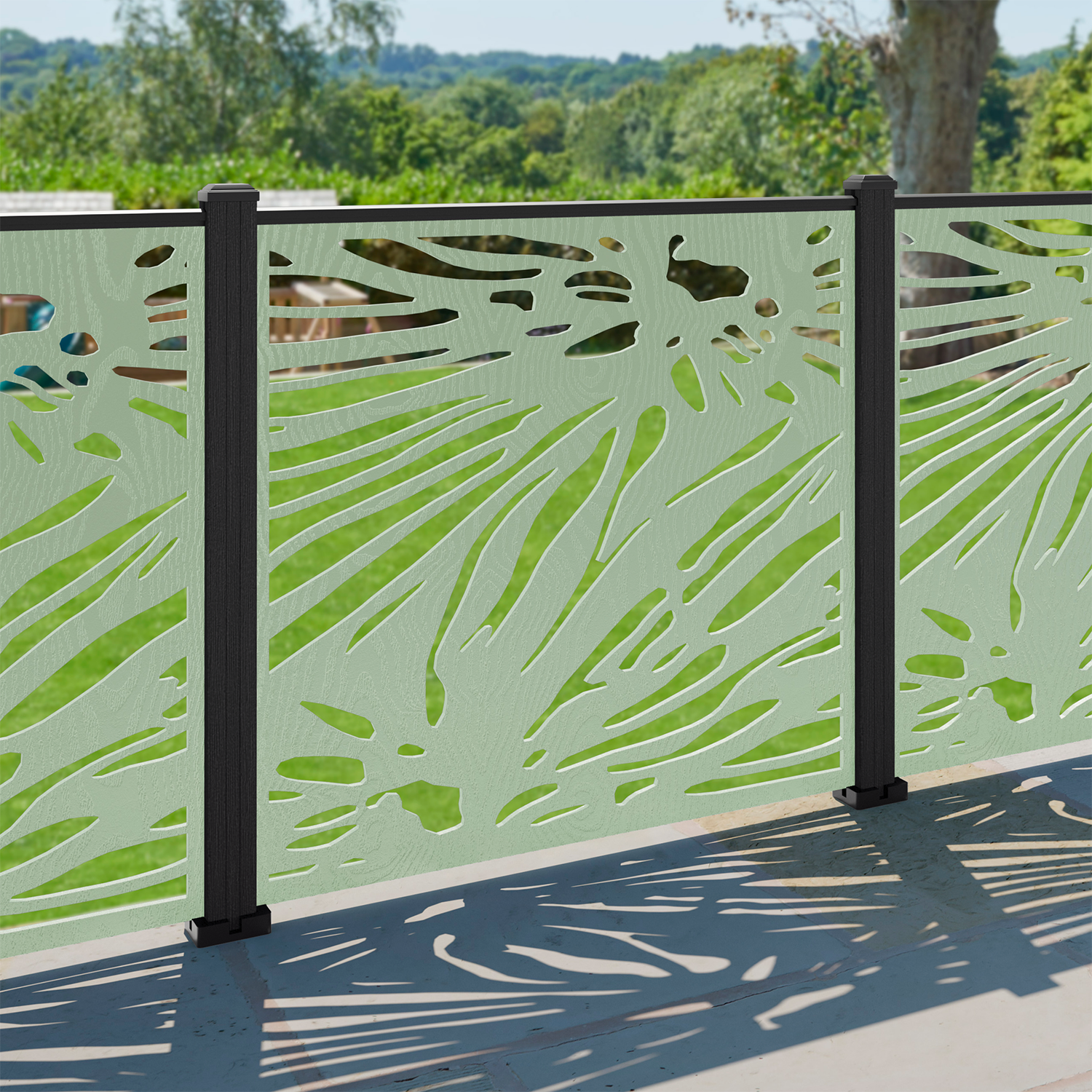 Poppy Decorative Fence - 120x120cm - with our composite posts
