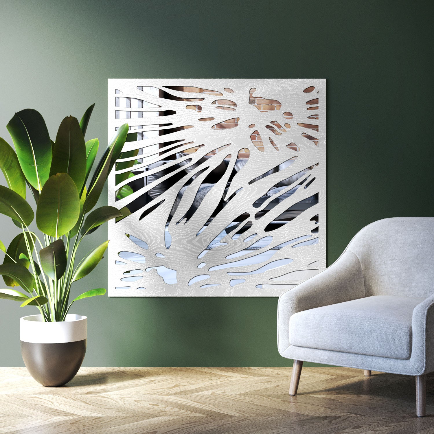 Poppy indoor decorative mirrored panel