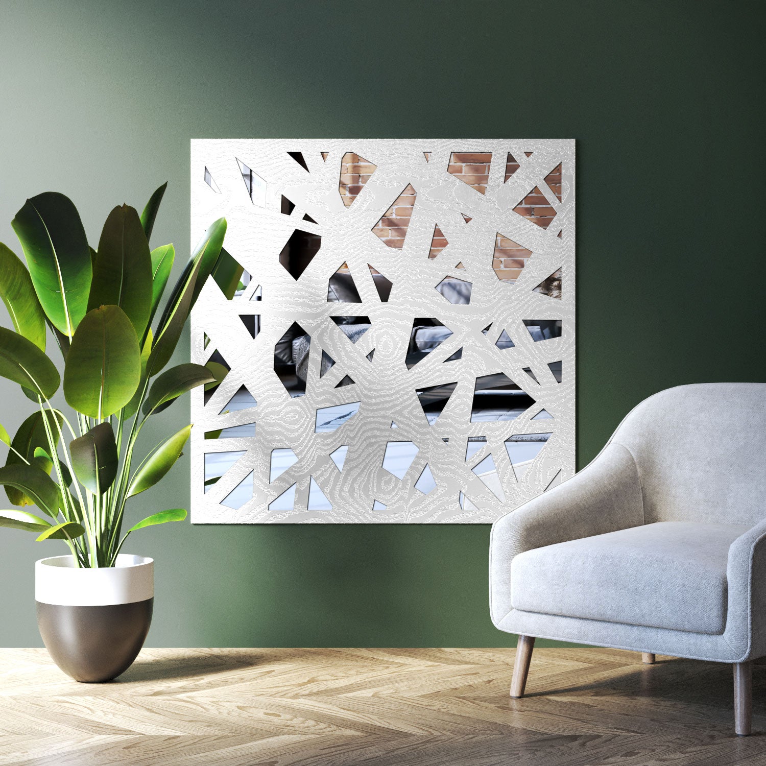 Prism indoor decorative mirrored panel