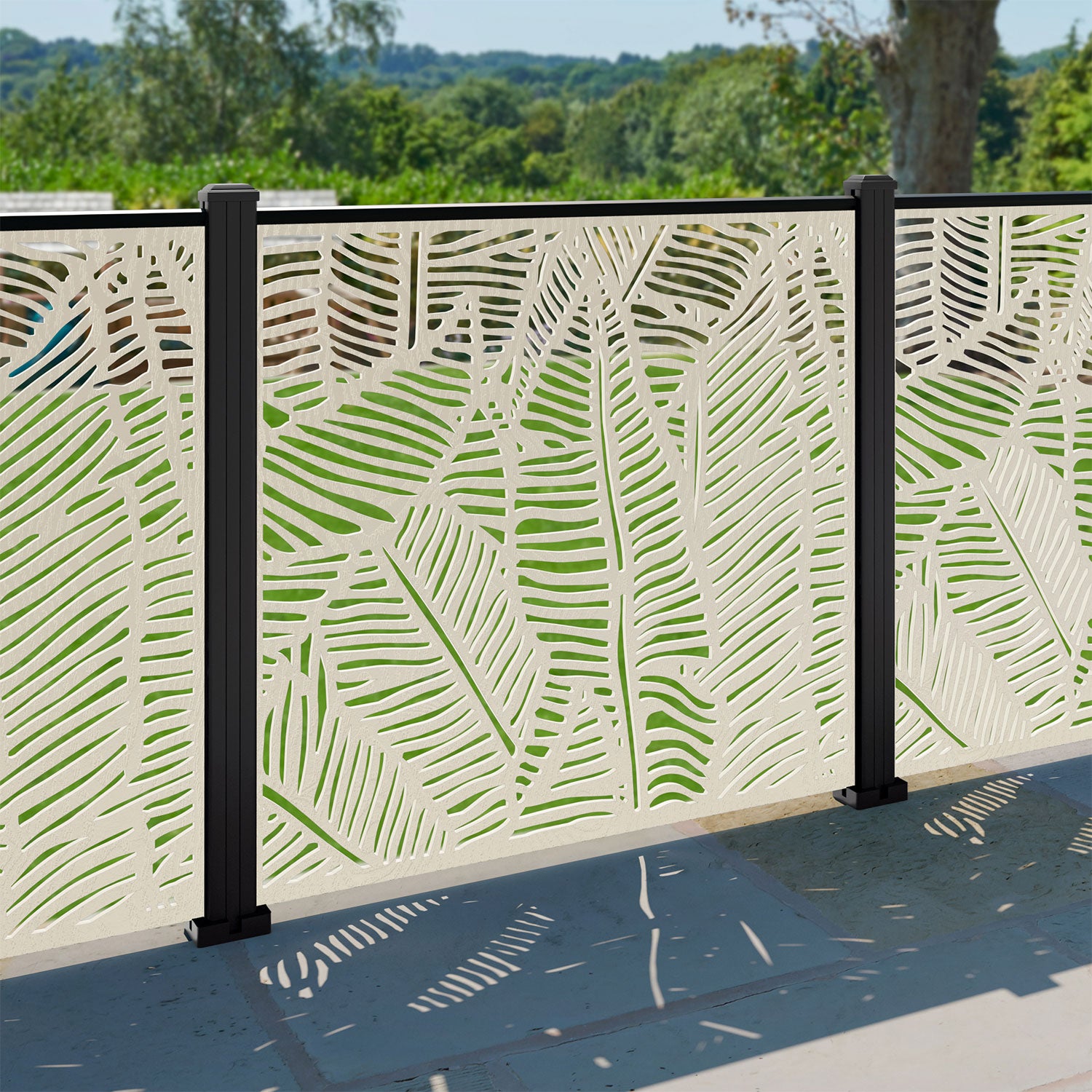 Quill Decorative Fence - 120x120cm - with our aluminium posts