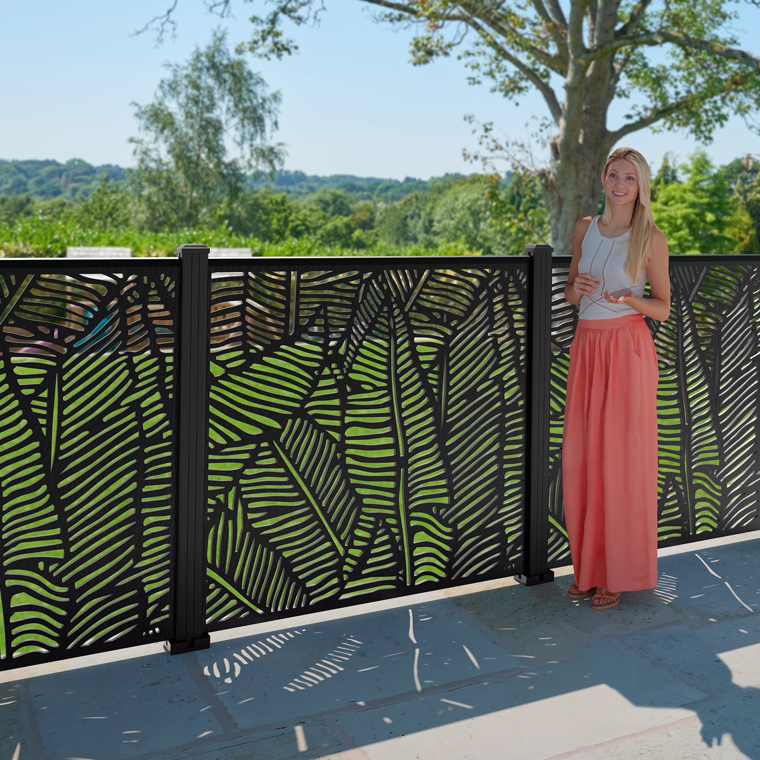Quill Decorative Fence - 120x120cm - with our composite posts