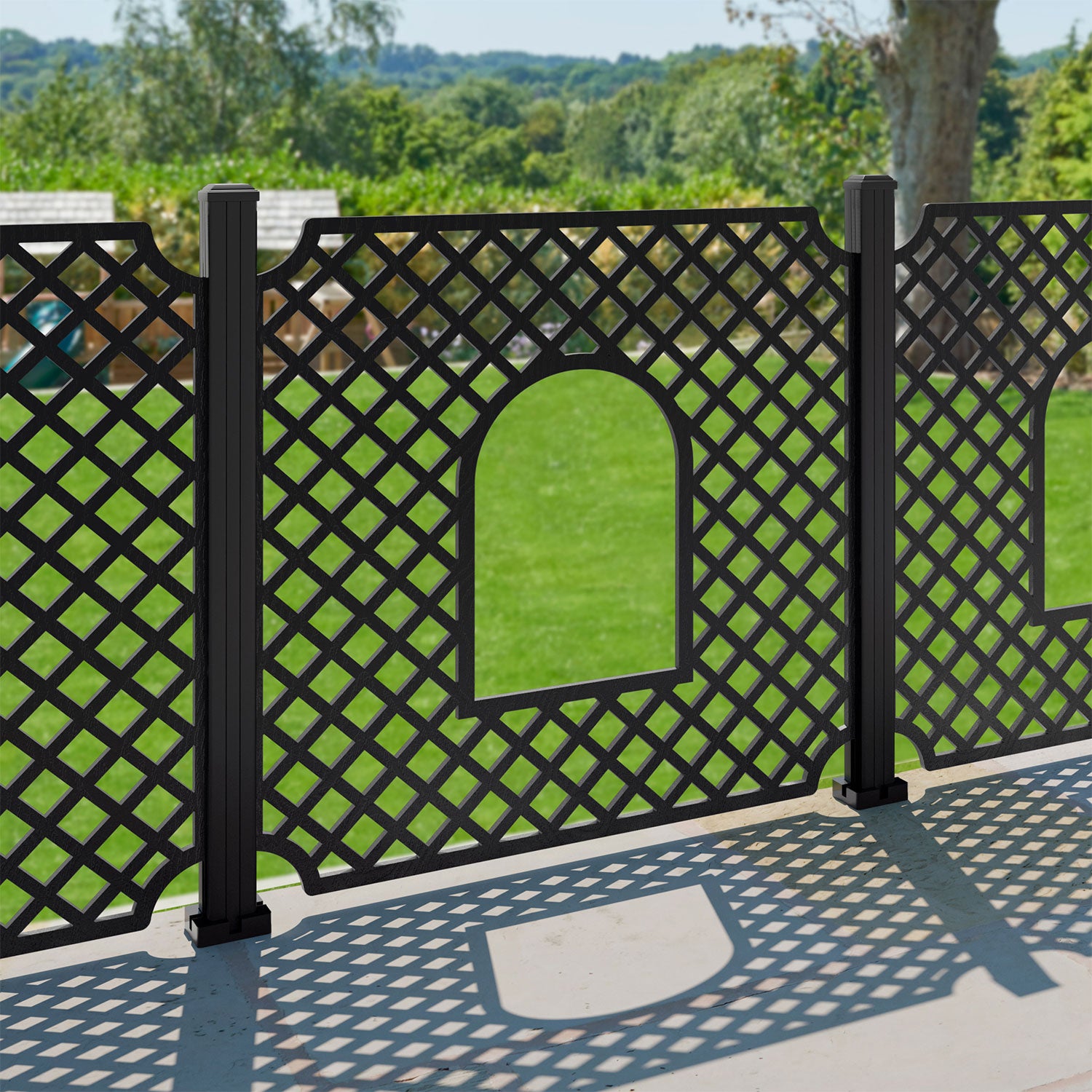 Tetbury Decorative Fence - 120x120cm - with our composite posts