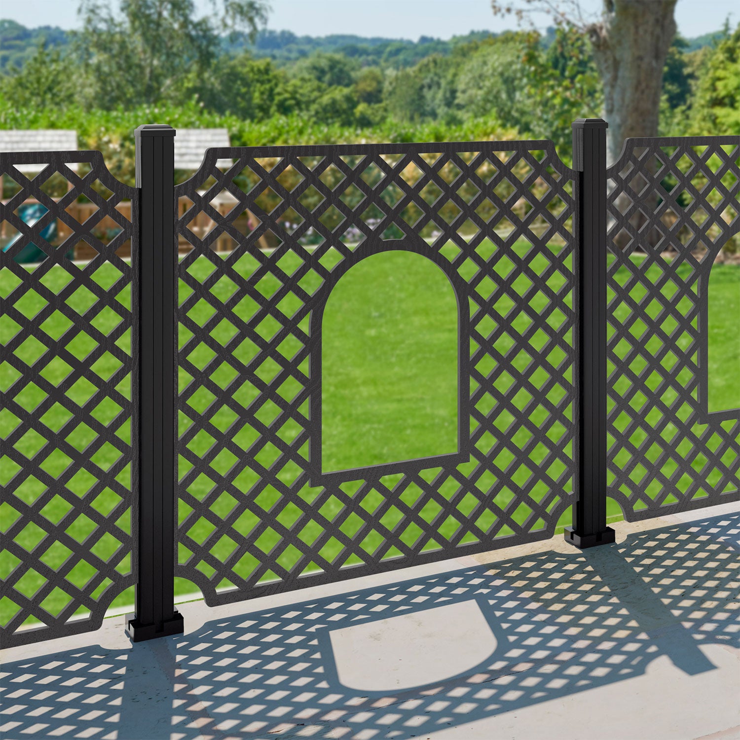 Tetbury Decorative Fence - 120x120cm - with our composite posts