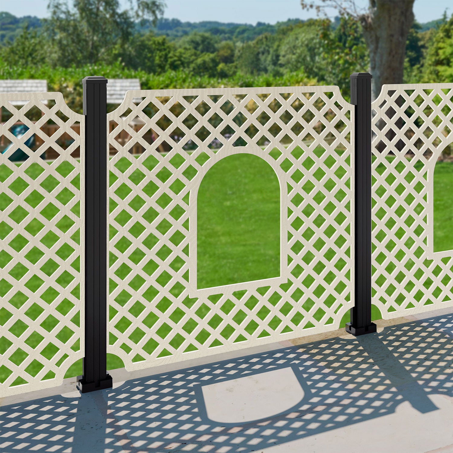 Tetbury Decorative Fence - 120x120cm - with our composite posts