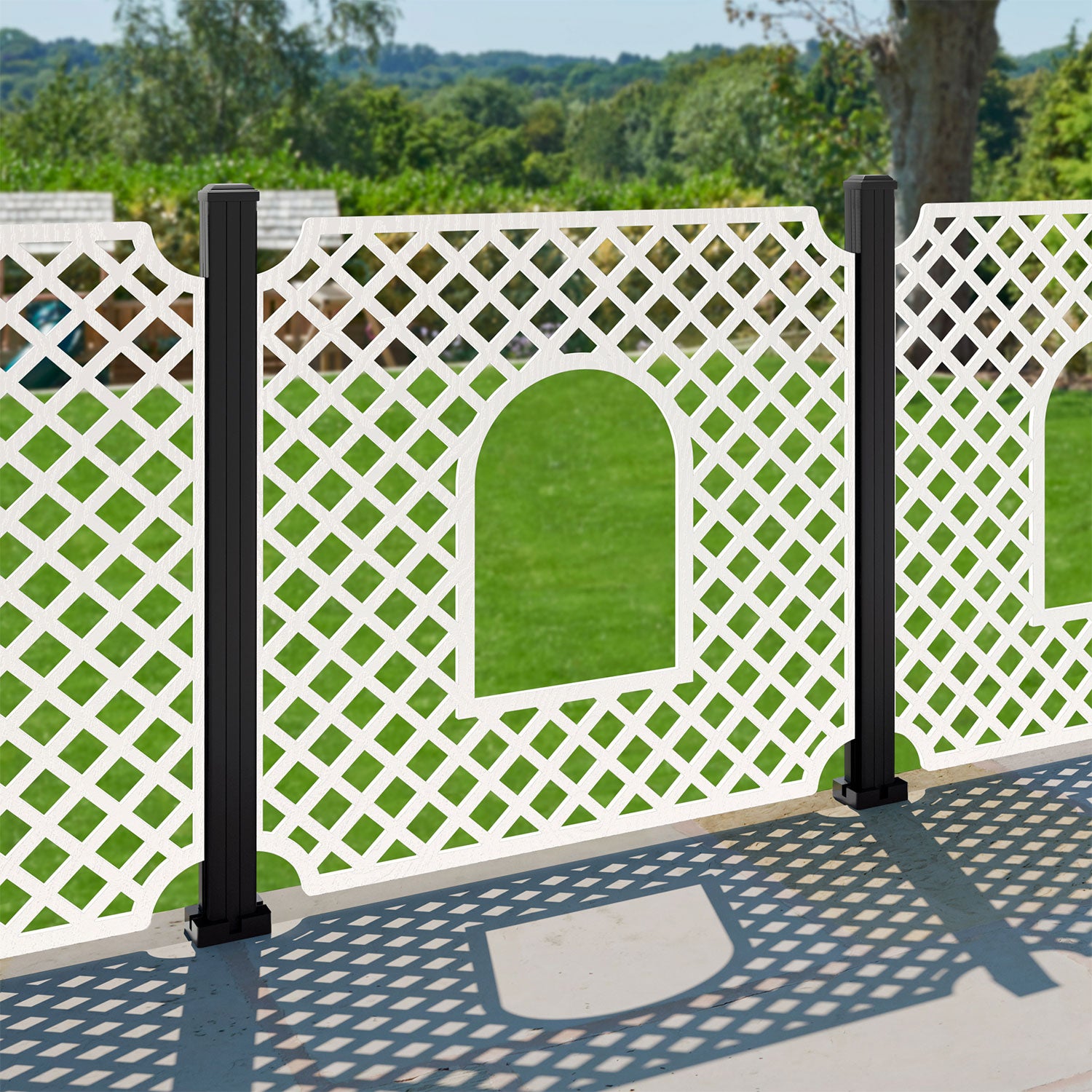 Tetbury Decorative Fence - 120x120cm - with our composite posts