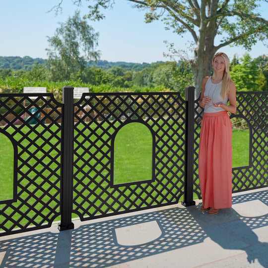 Tetbury Decorative Fence - 120x120cm - with our composite posts