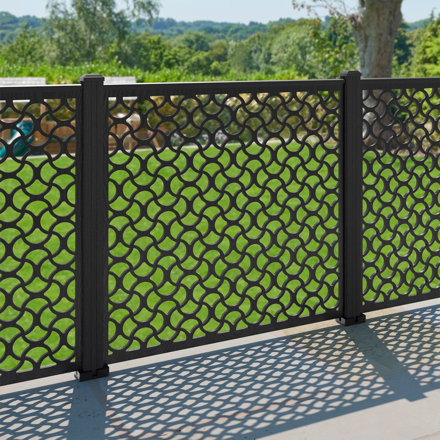 Vida Decorative Fence - 120x120cm - with our composite posts