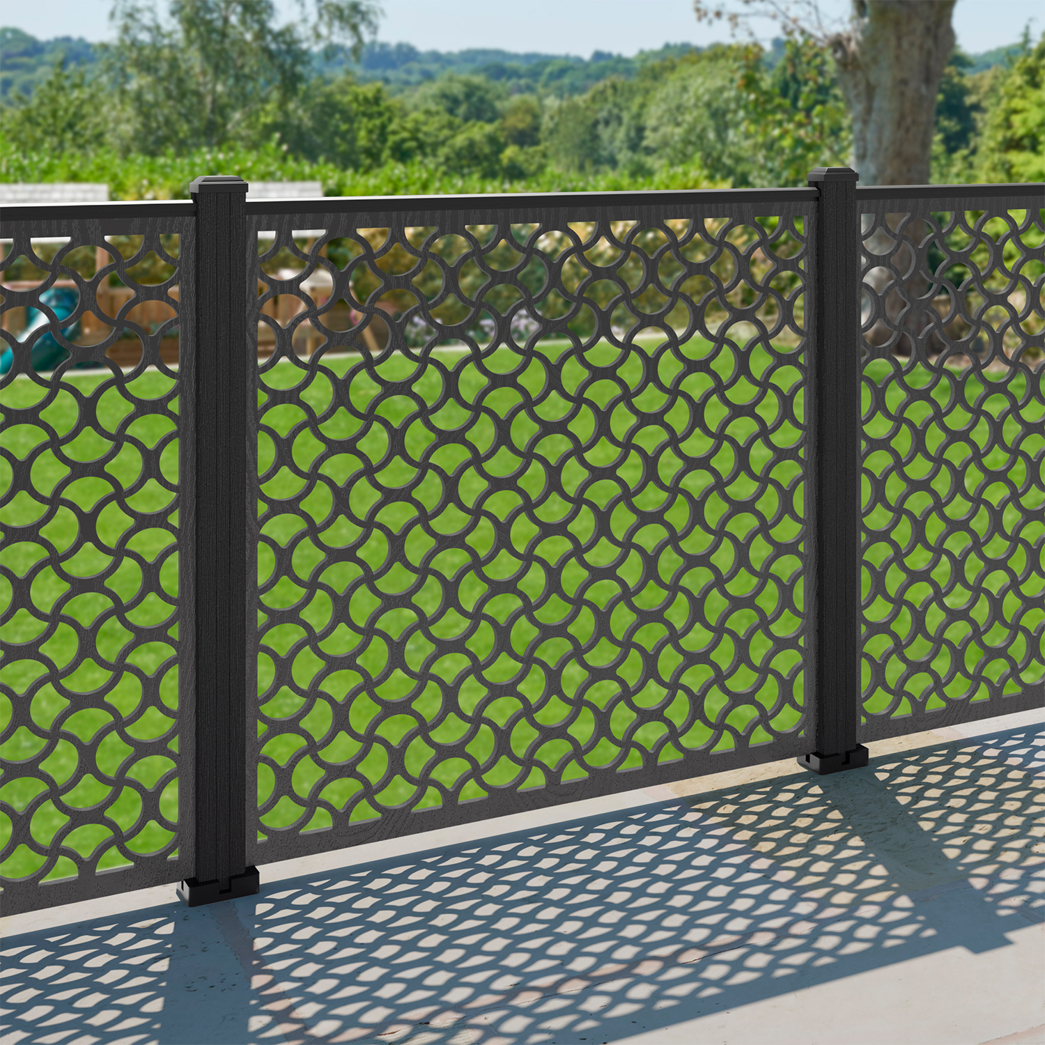 Vida Decorative Fence - 120x120cm - with our composite posts