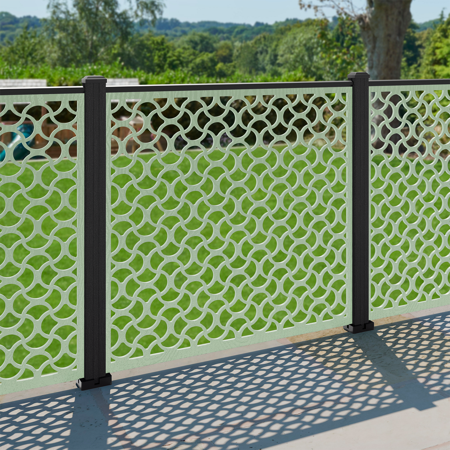 Vida Decorative Fence - 120x120cm - with our composite posts