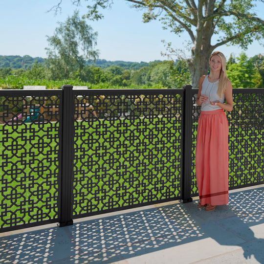 Zaria Decorative Fence - 120x120cm - with our composite posts