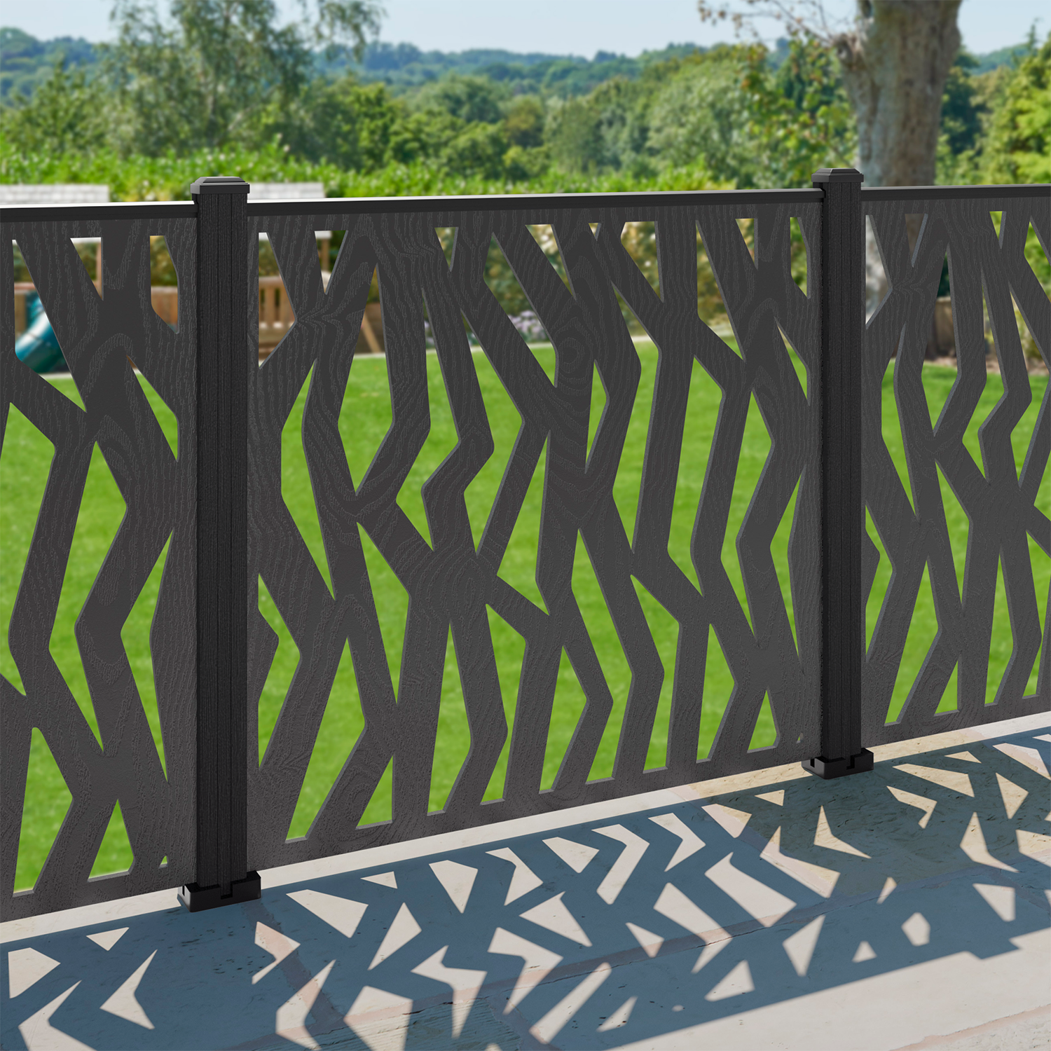 Zenith Decorative Fence - 120x120cm - with our composite posts