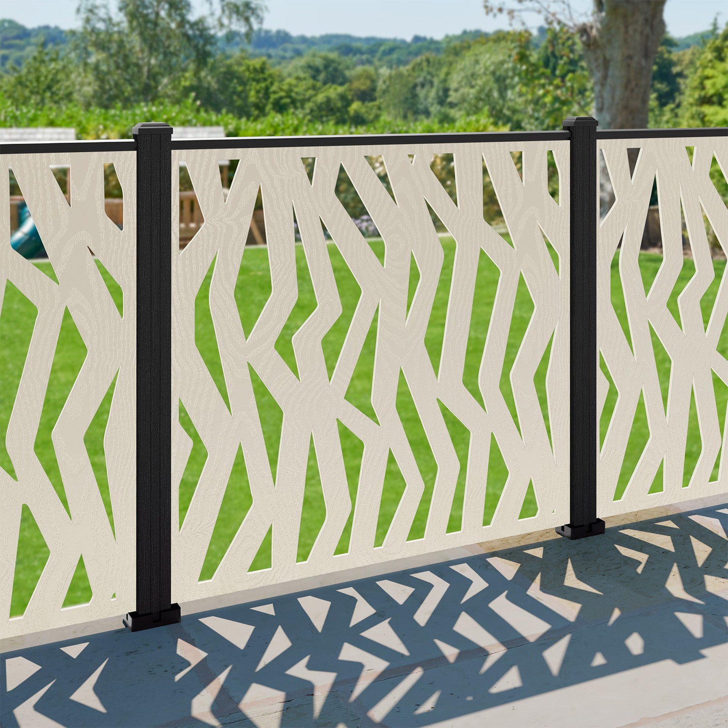 Zenith Decorative Fence - 120x120cm - with our composite posts