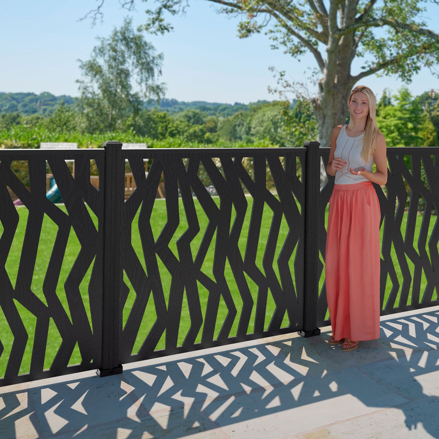Zenith Decorative Fence - 120x120cm - with our composite posts