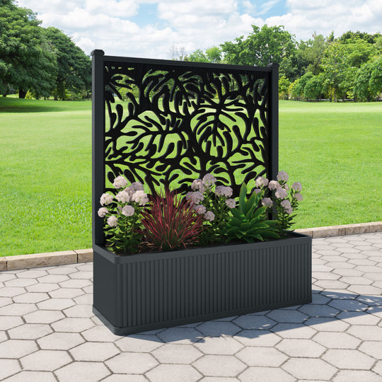 Plumley - Extra Large Low Planter - Botanic Screen