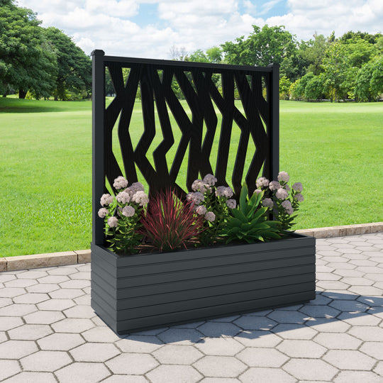 Vertu Extra Large Low Planter with Zenith Screen