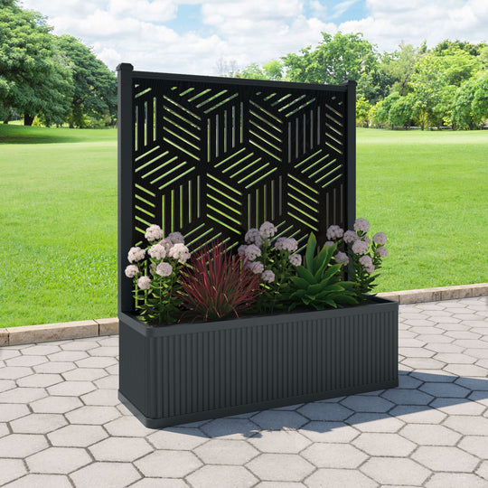 Plumley - Extra Large Low Planter - Cubed Screen