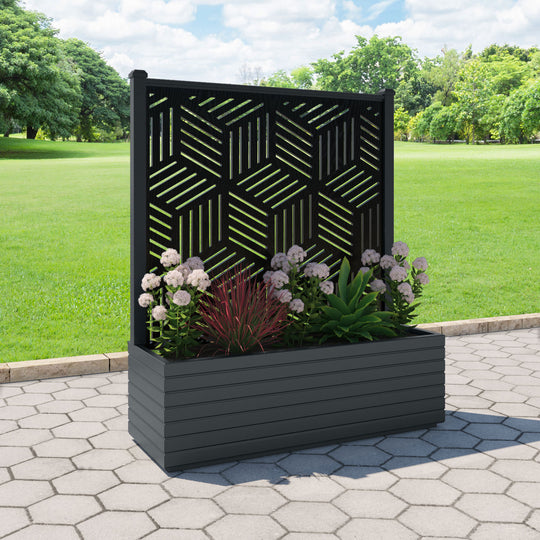 Vertu - Extra Large Low Planter - Cubed Screen
