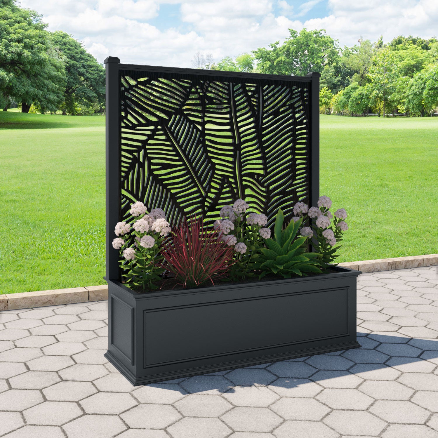 Windsor - Extra Large Low Planter - Feather Screen