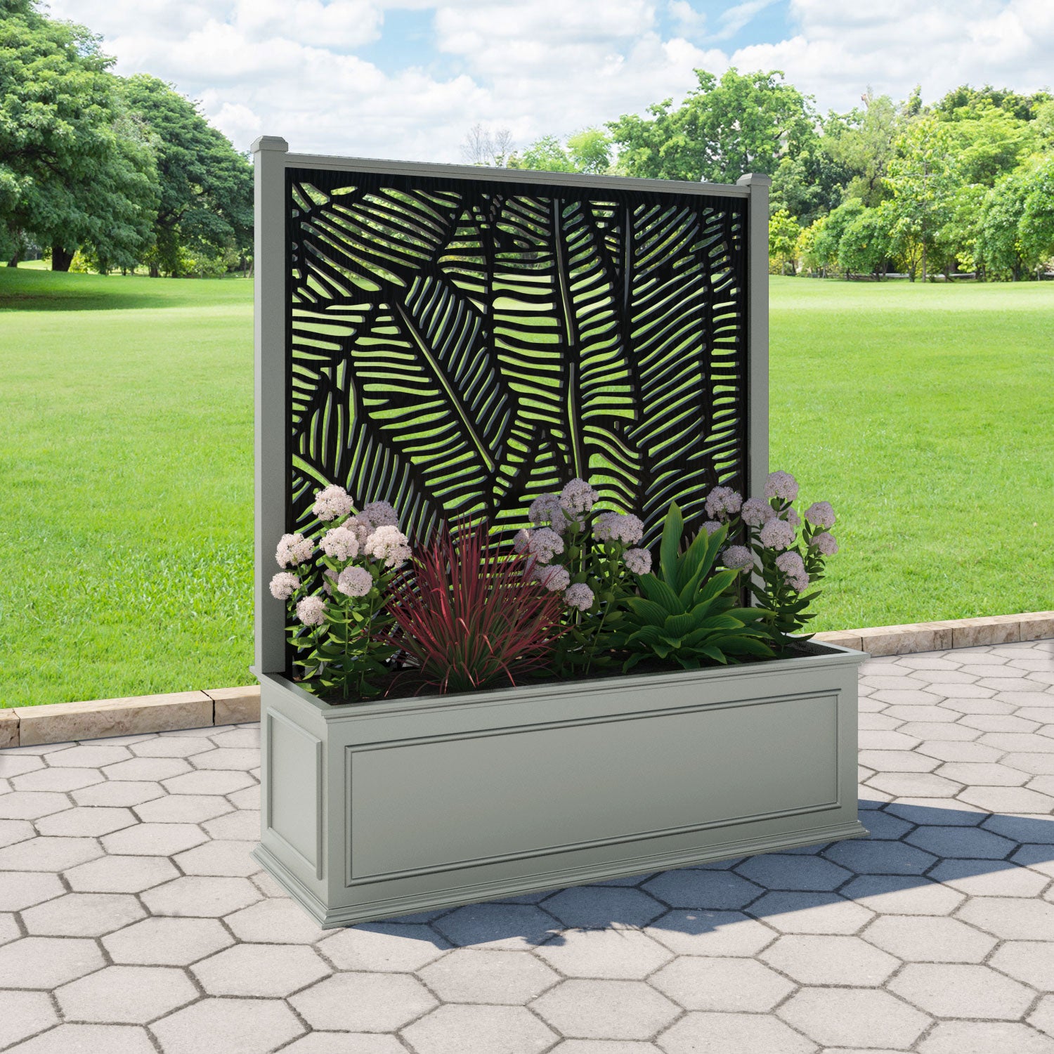 Windsor - Extra Large Low Planter - Feather Screen